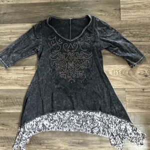 WOMENS MOTORCYCLE “DEADWOOD NITES” TOP SIZE XL